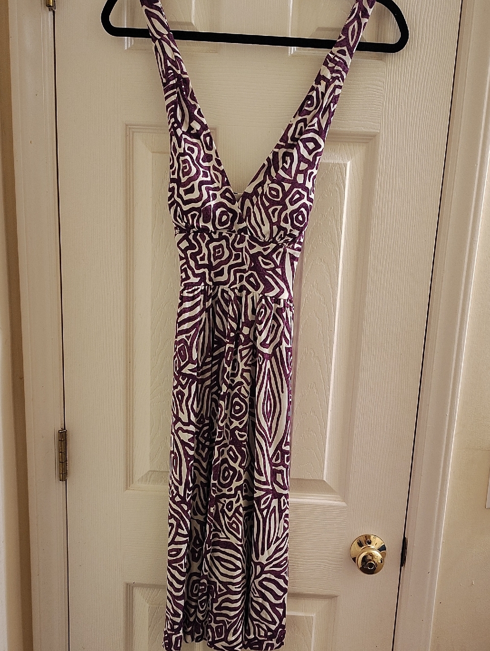 Banana Republic Purple and White Maxi Dress